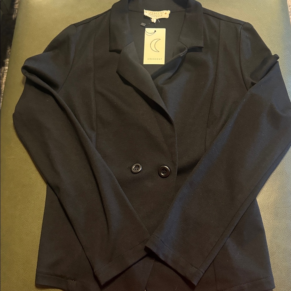 Elegant Double-Breasted Jacket in Black